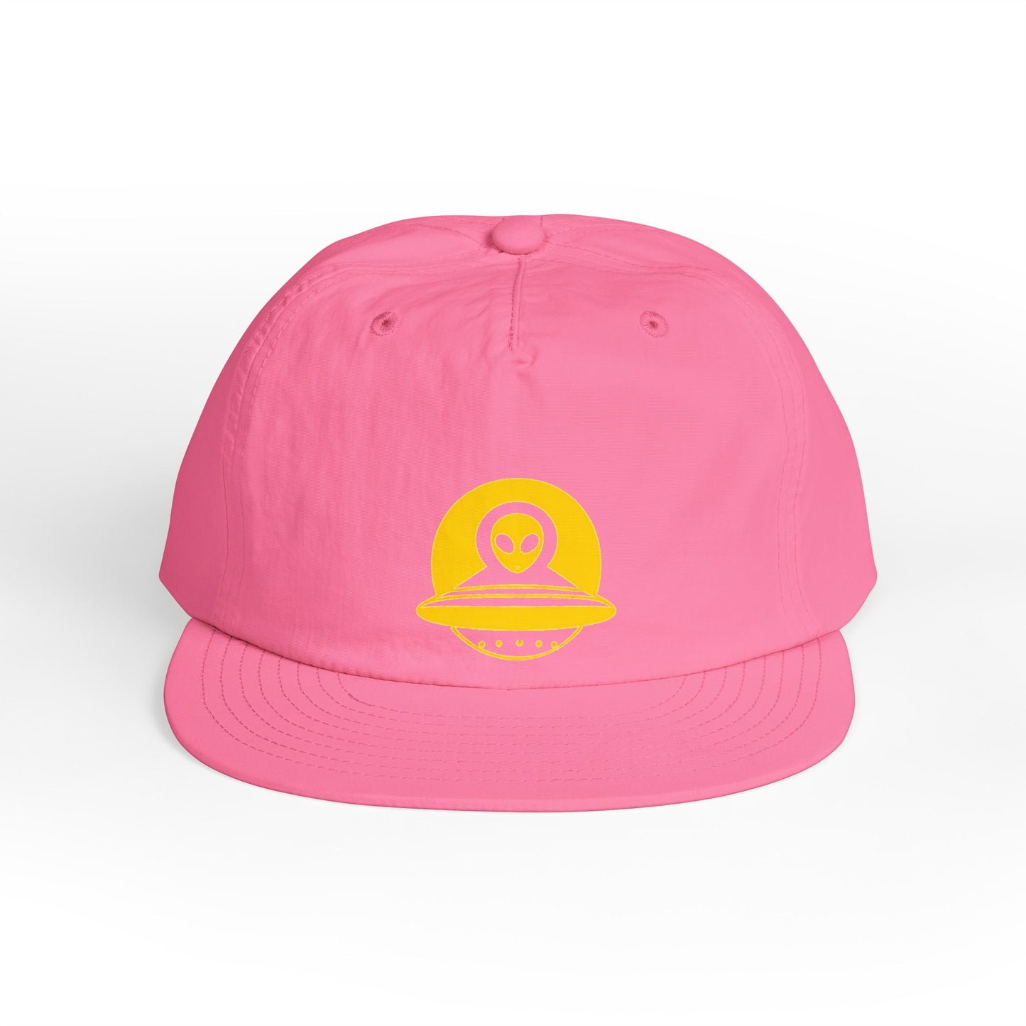 Alien Signal Surf Cap – Retro UFO Graphic Snapback Hat