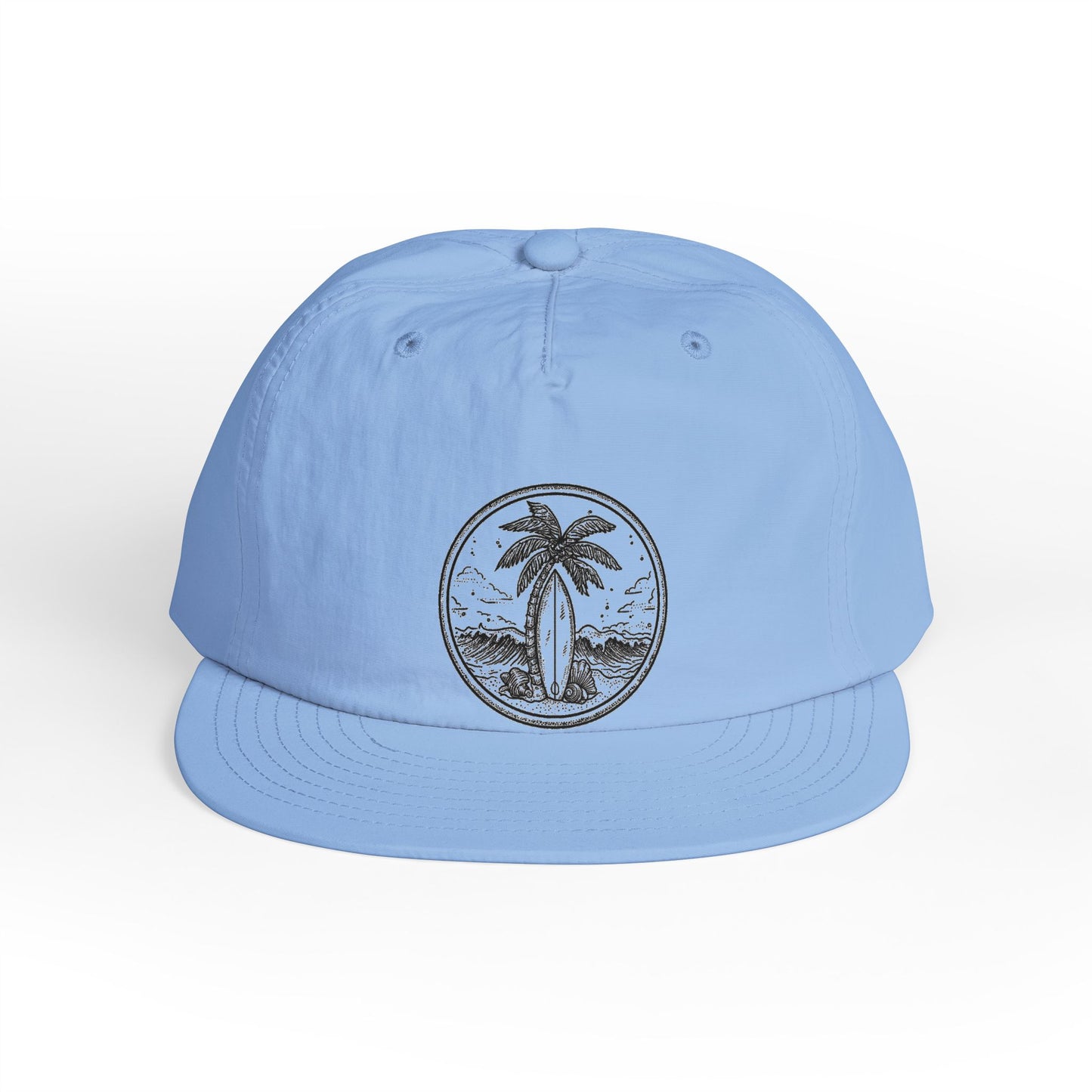Surf Cap — Palm Tree Beach Patch Hat
