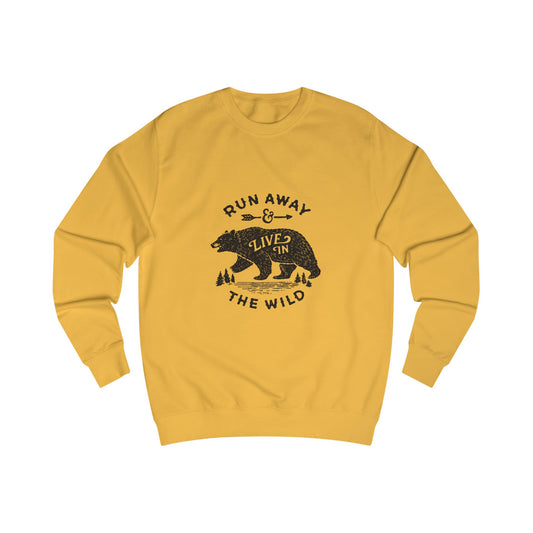 Run Away & Live in the Wild – Cream Bear Sweatshirt