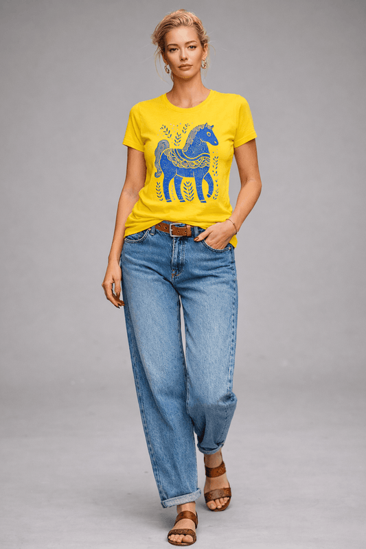 Blue Folk Horse Women’s Tee