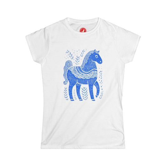 Blue Folk Horse Women’s Tee