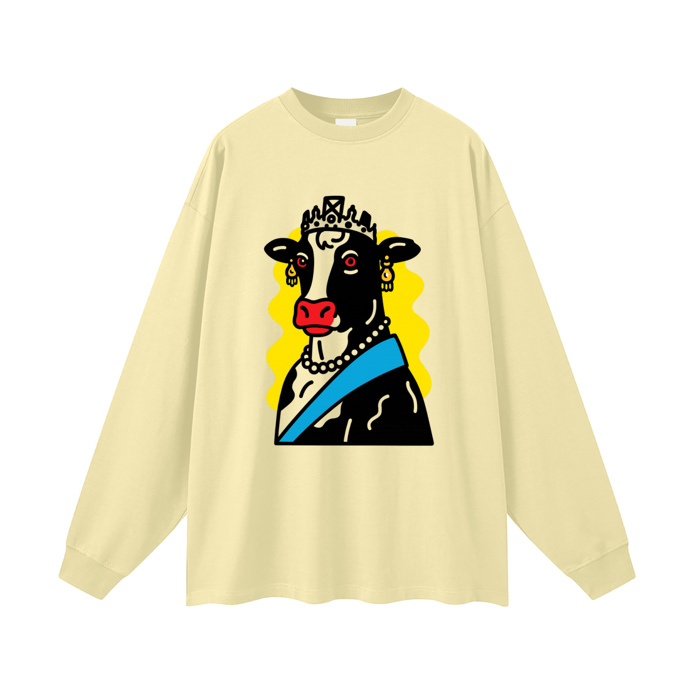 Royal Cow - Oversized Unisex Long Sleeve T-Shirt