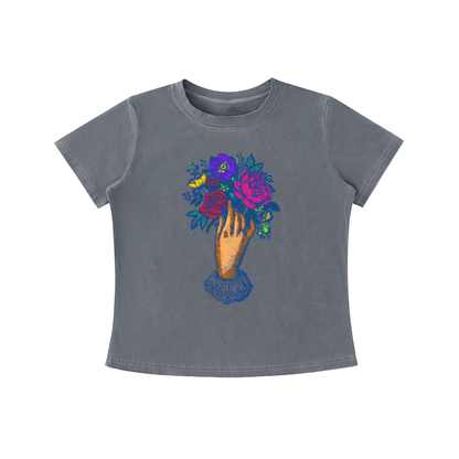 Floral Hand Graphic Slim Fit Tee