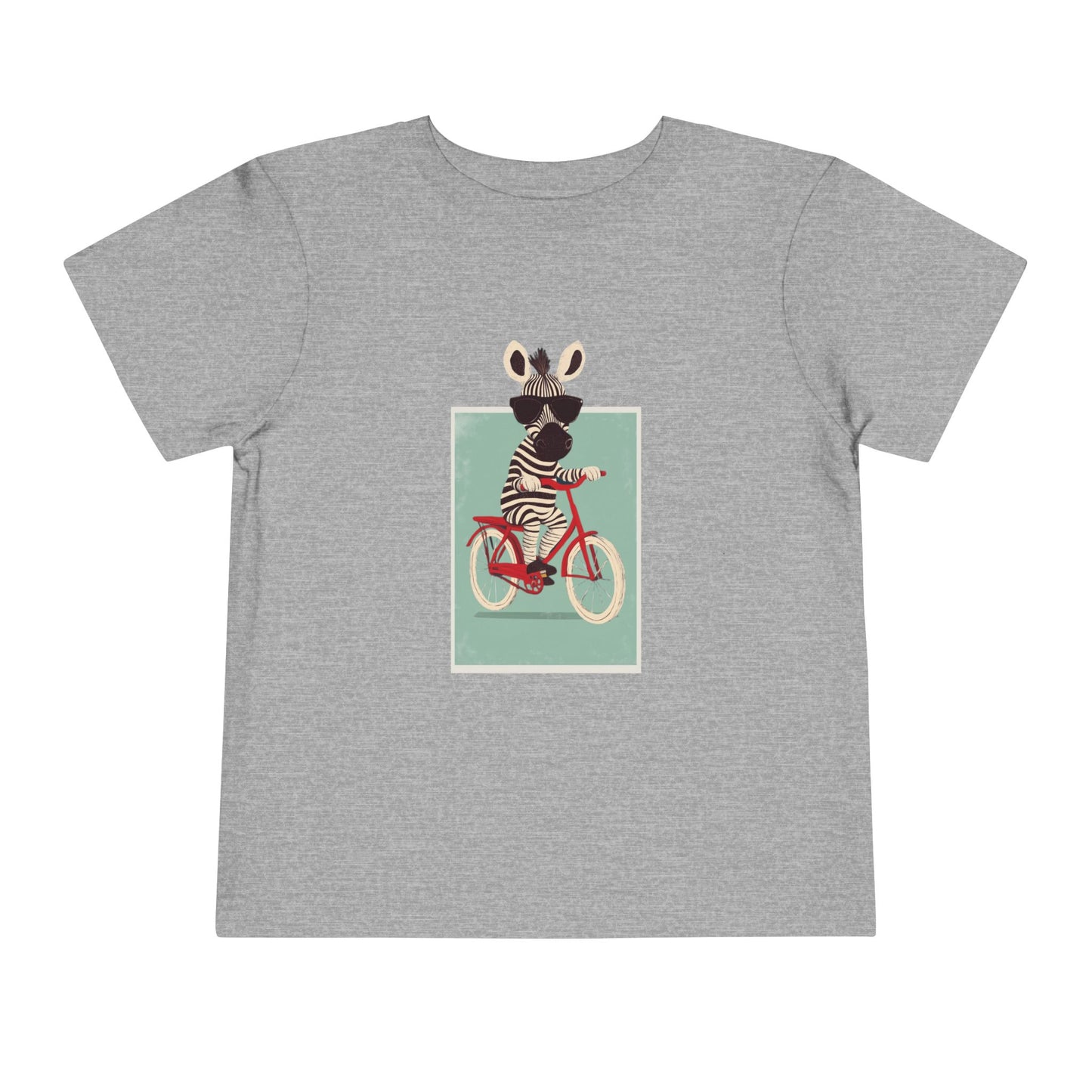 🚴‍♂️🦓 Whimsical Zebra on a Bike Toddler Tee image 6