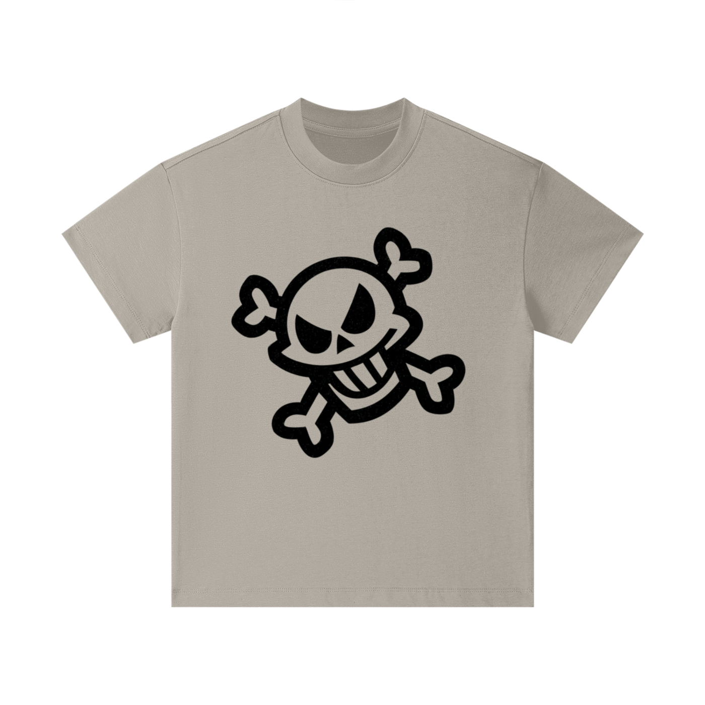 Pirate-inspired skull graphic printed on cotton kids t-shirt