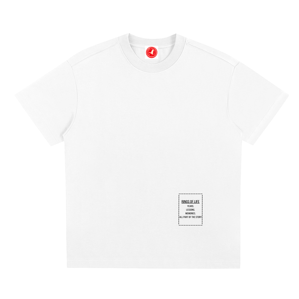 White Graphic t-shirt featuring vintage-inspired artwork exploring nostalgia, adventure, and timeless style.
