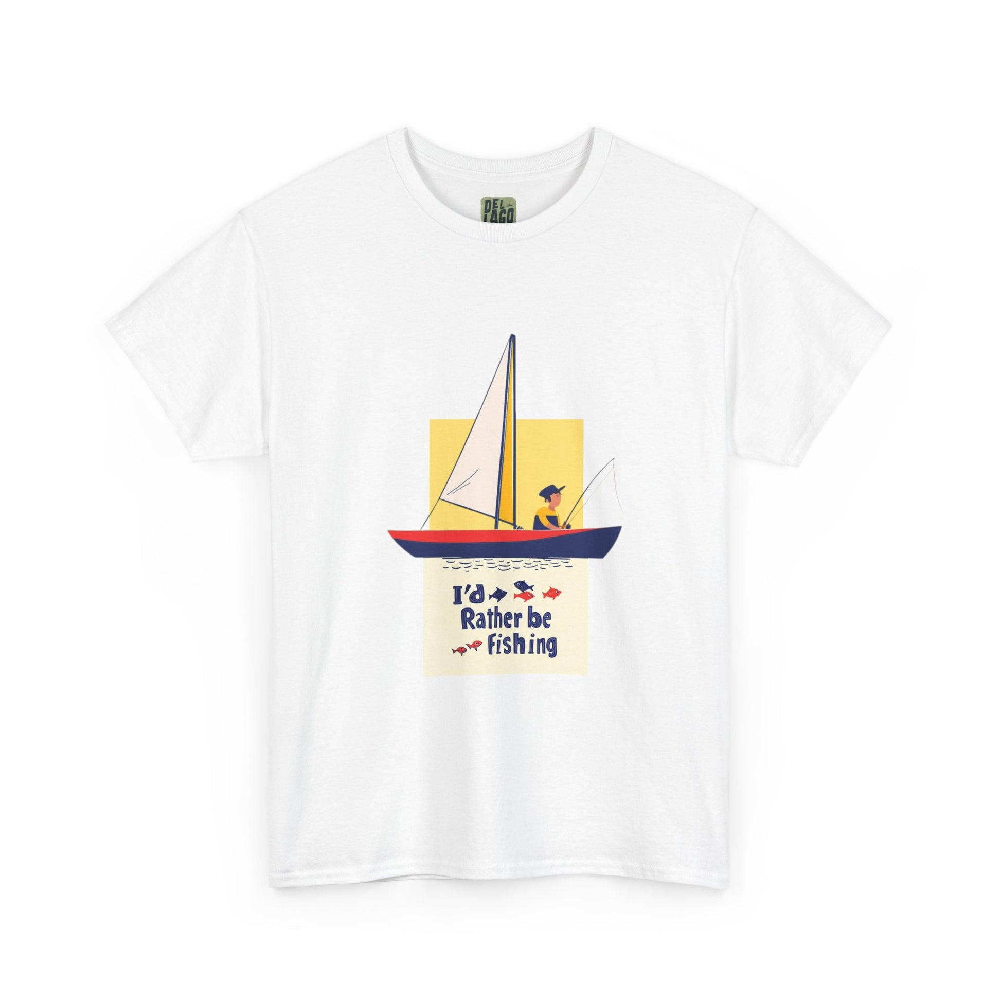 "I'd Rather Be Fishing" Unisex Cotton Tee - Perfect for Outdoors Enthusiasts image 1