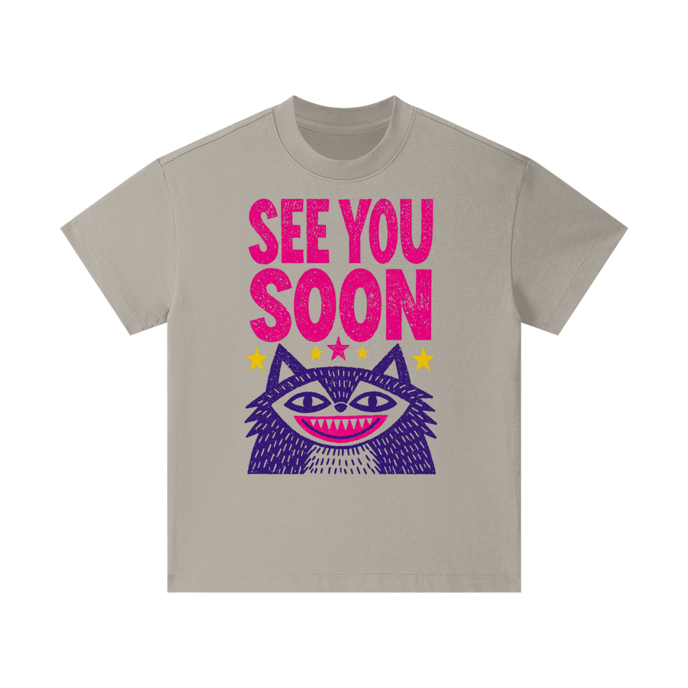 Colorful cat graphic printed on cotton kids t-shirt