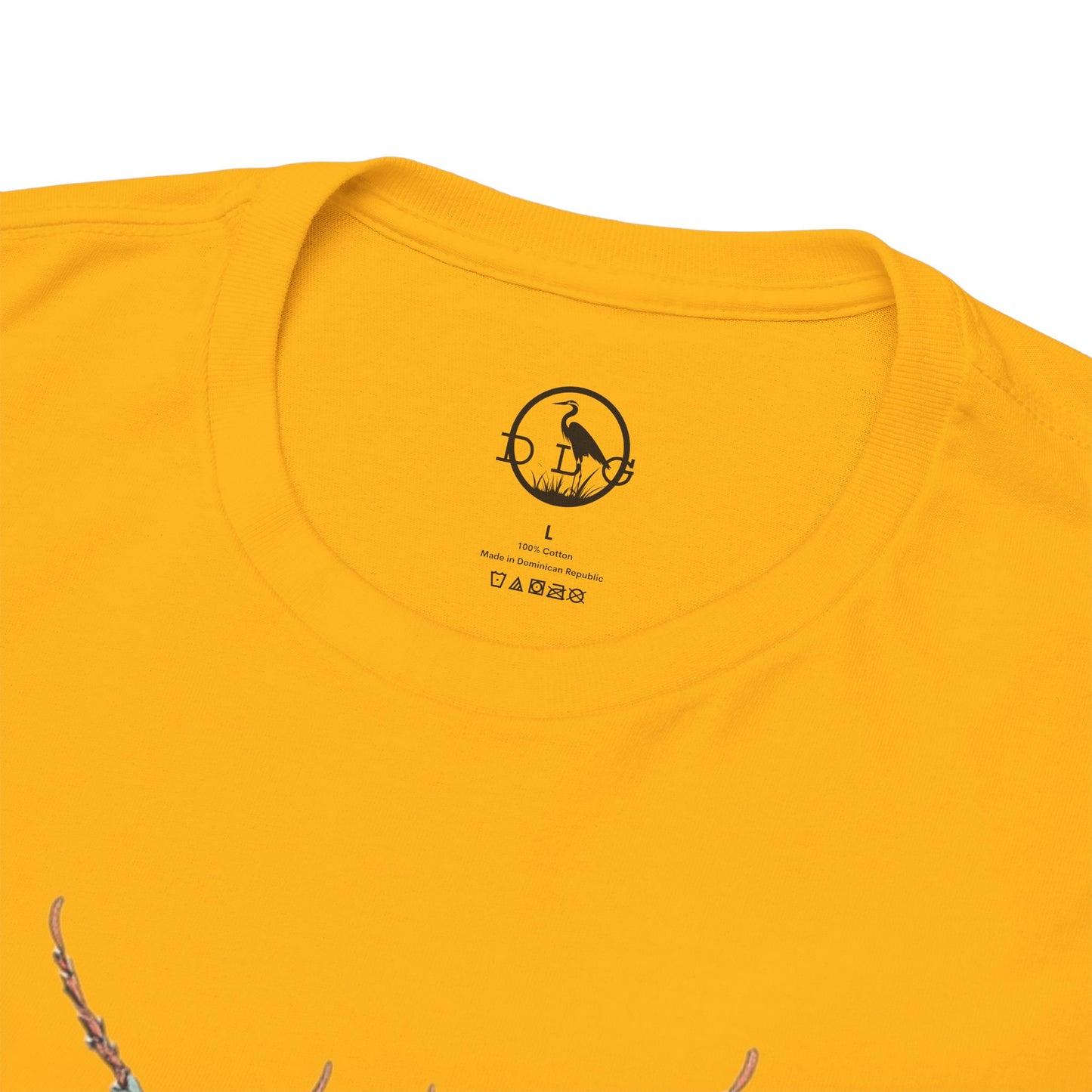 Nature-Inspired Unisex Heavy Cotton Tee with Vintage Bee Design