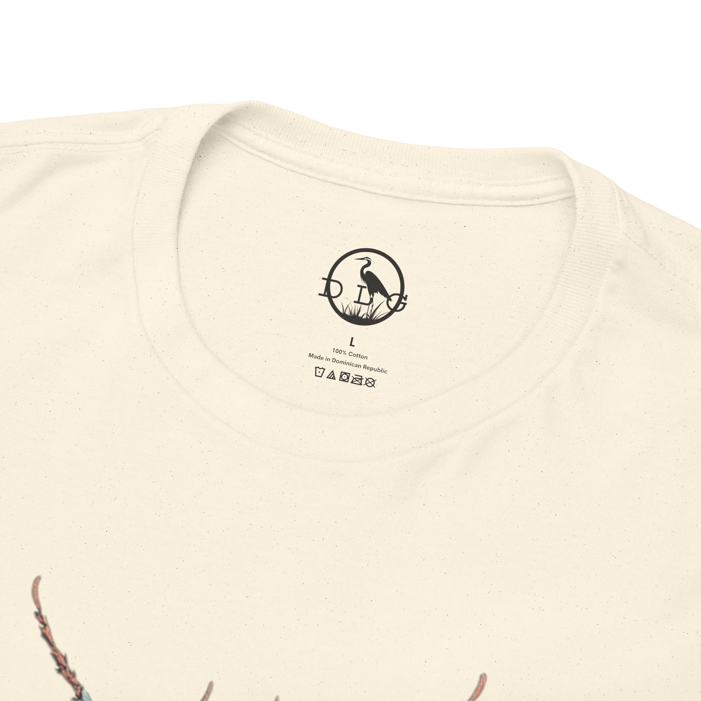 Nature-Inspired Unisex Heavy Cotton Tee with Vintage Bee Design