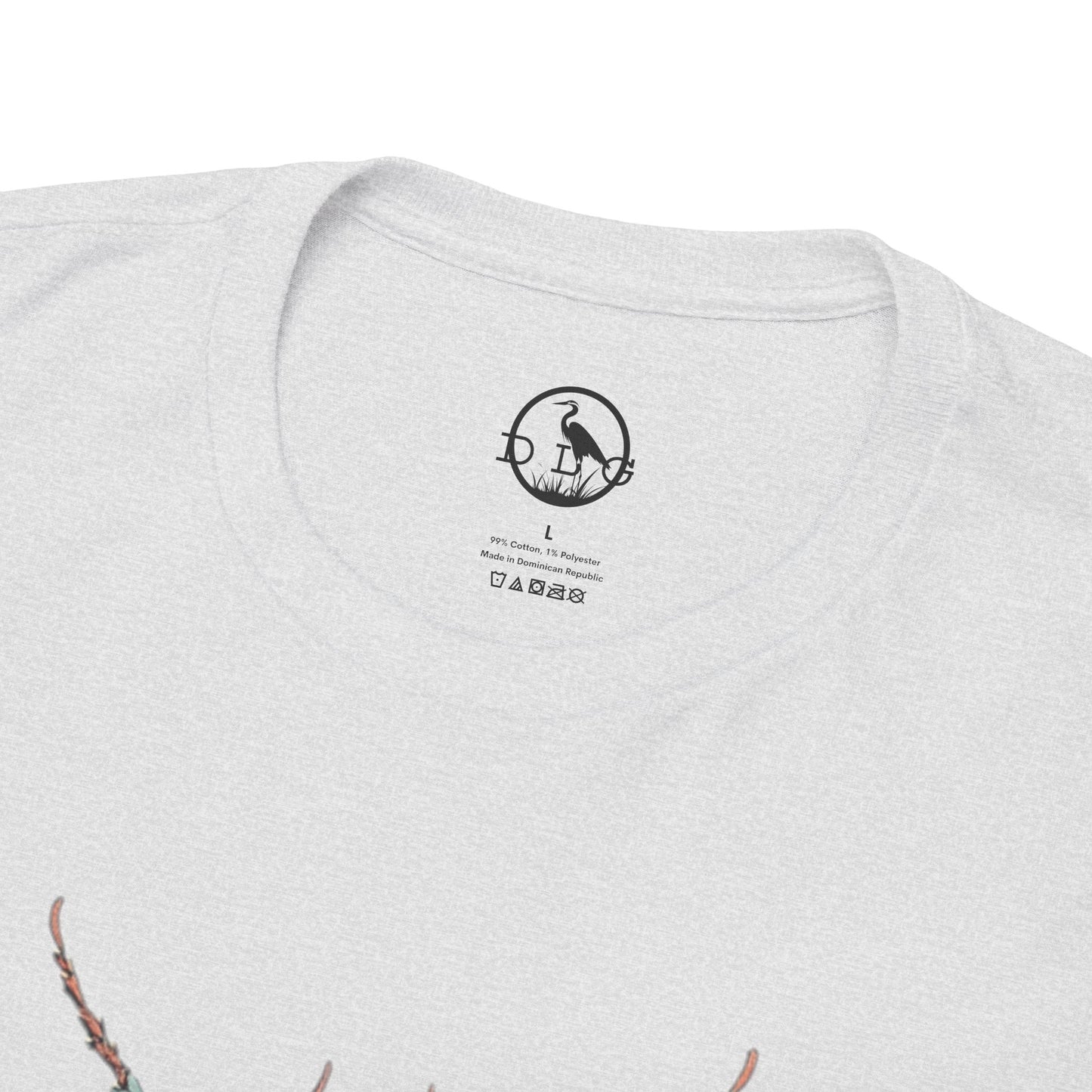 Nature-Inspired Unisex Heavy Cotton Tee with Vintage Bee Design