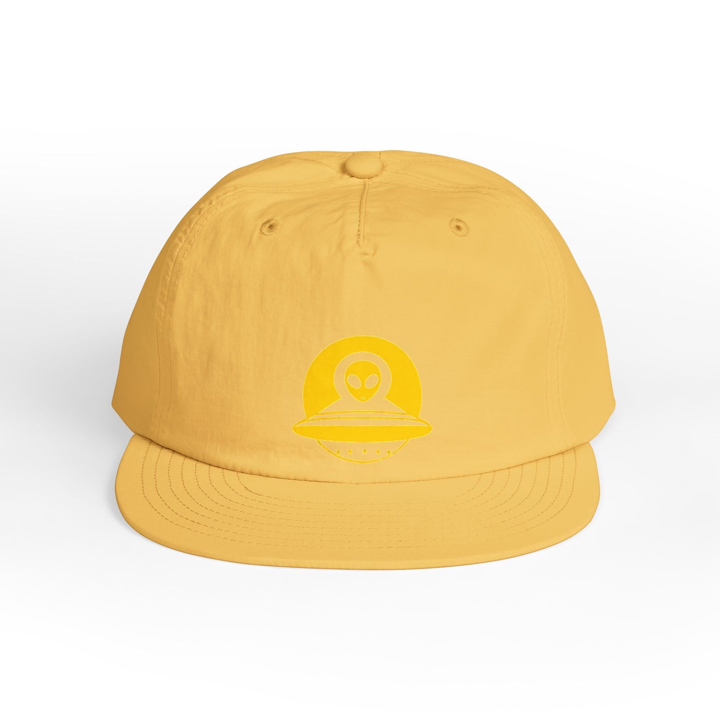 Alien Signal Surf Cap – Retro UFO Graphic Snapback Hat