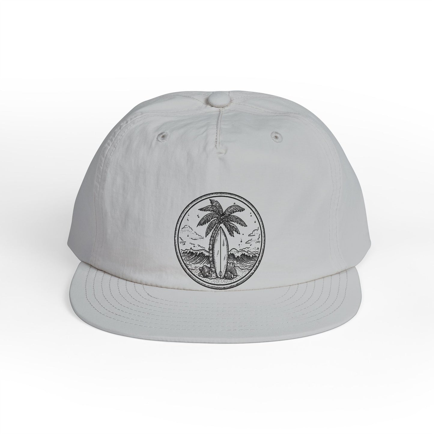 Surf Cap — Palm Tree Beach Patch Hat