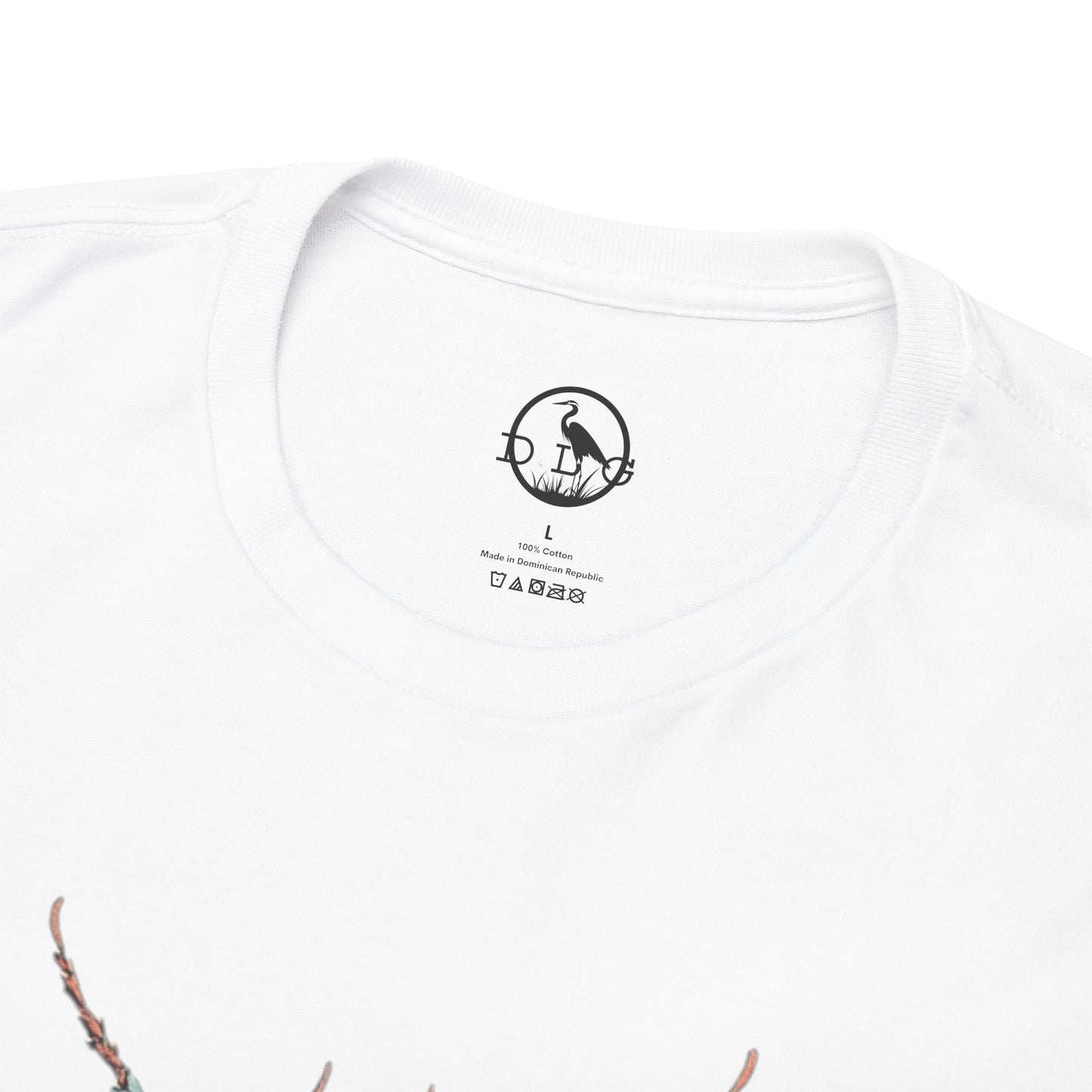 Nature-Inspired Unisex Heavy Cotton Tee with Vintage Bee Design