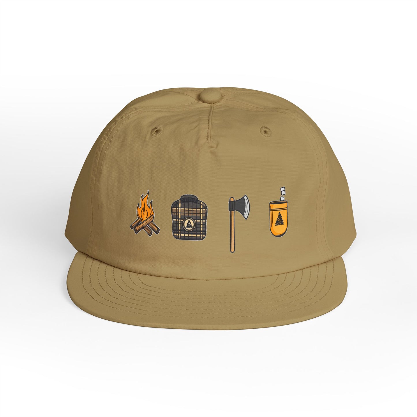 Camping Icons Surf Cap | Del Lago Greenwich Flat Brim Hat