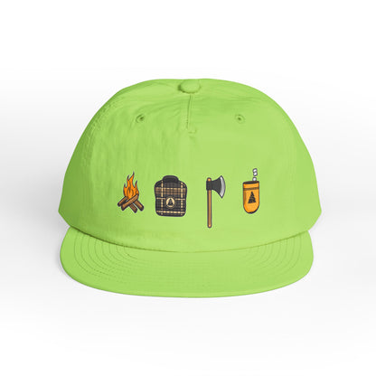 Camping Icons Surf Cap | Del Lago Greenwich Flat Brim Hat