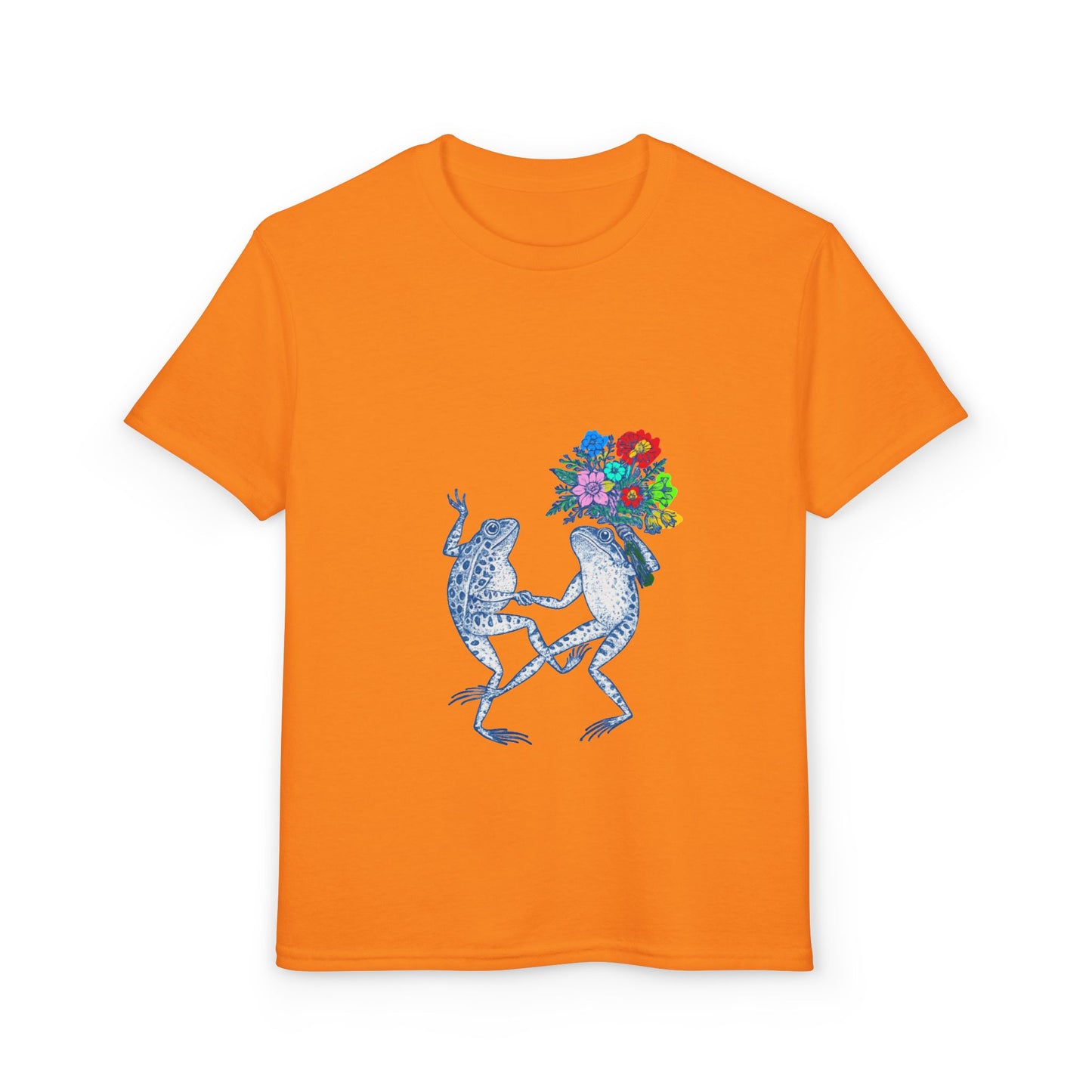 Dancing Frogs with Flower Bouquet Design