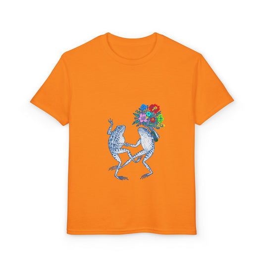 Dancing Frogs with Flower Bouquet Design