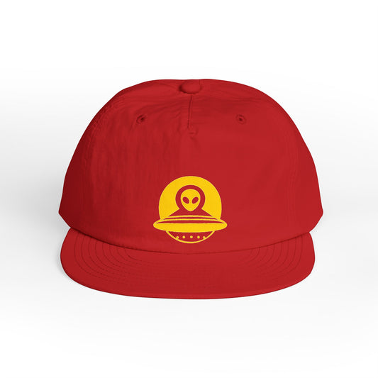 Alien Signal Surf Cap – Retro UFO Graphic Snapback Hat