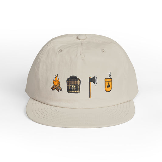 Camping Icons Surf Cap | Del Lago Greenwich Flat Brim Hat