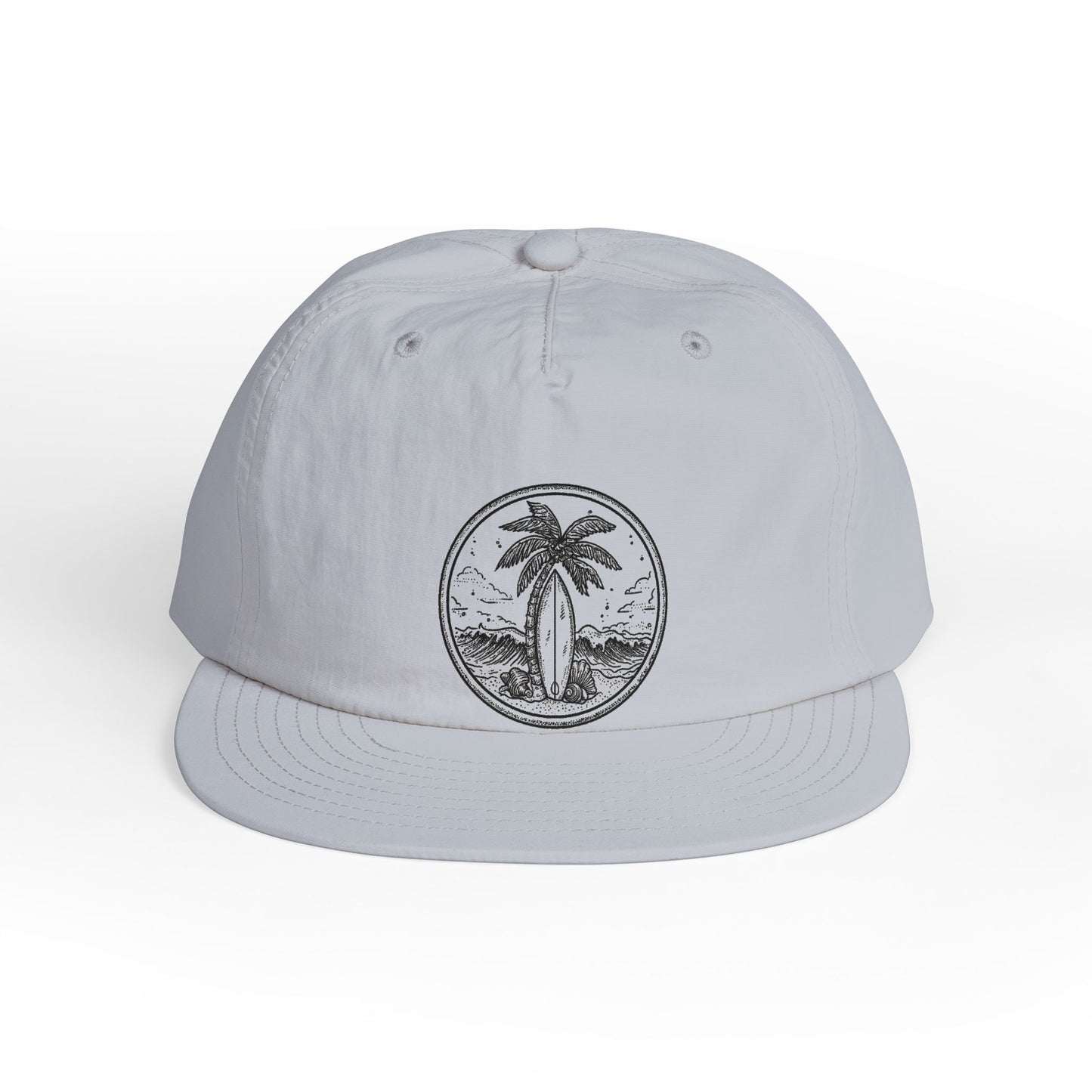 Surf Cap — Palm Tree Beach Patch Hat