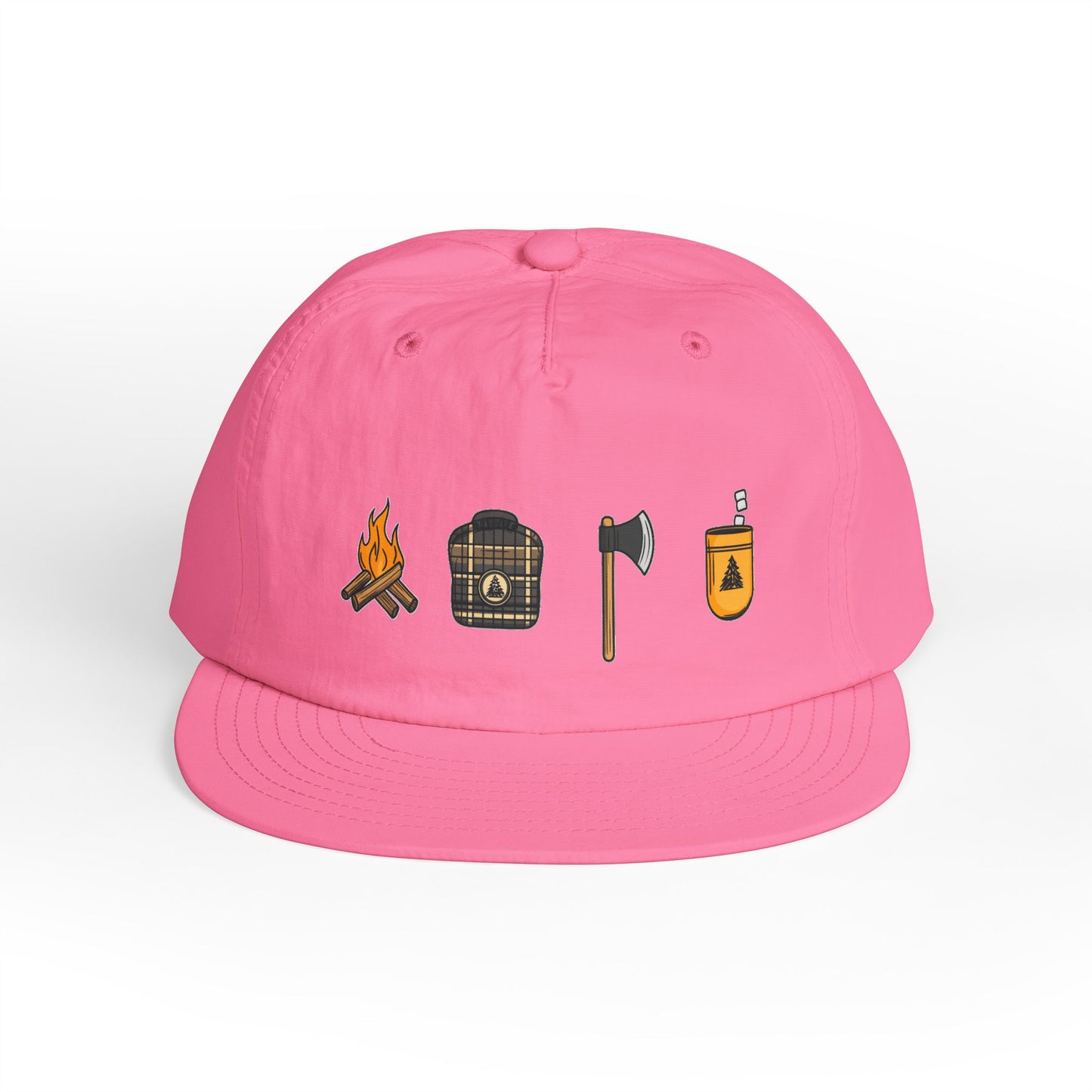 Camping Icons Surf Cap | Del Lago Greenwich Flat Brim Hat