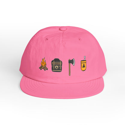 Camping Icons Surf Cap | Del Lago Greenwich Flat Brim Hat