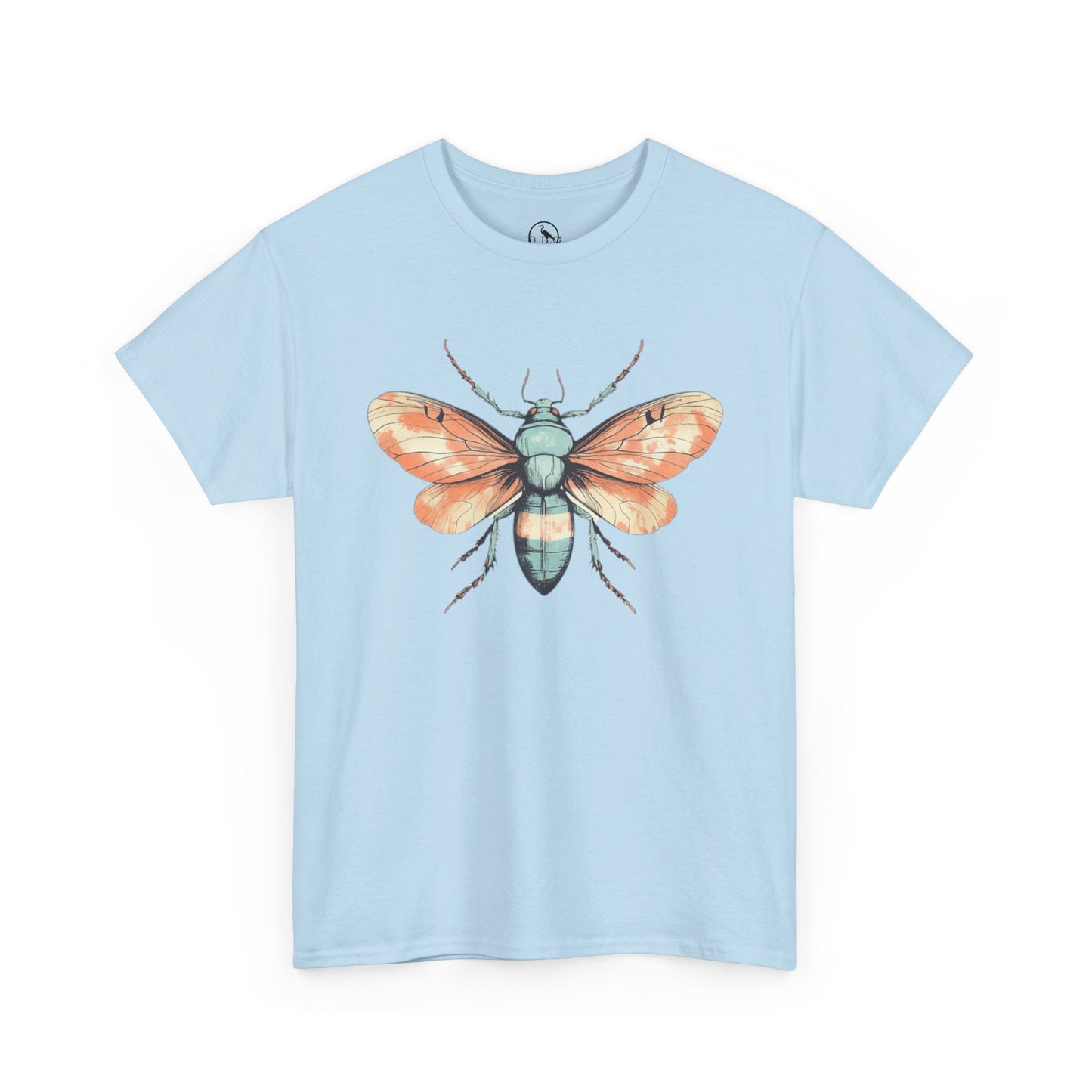 Nature-Inspired Unisex Heavy Cotton Tee with Vintage Bee Design