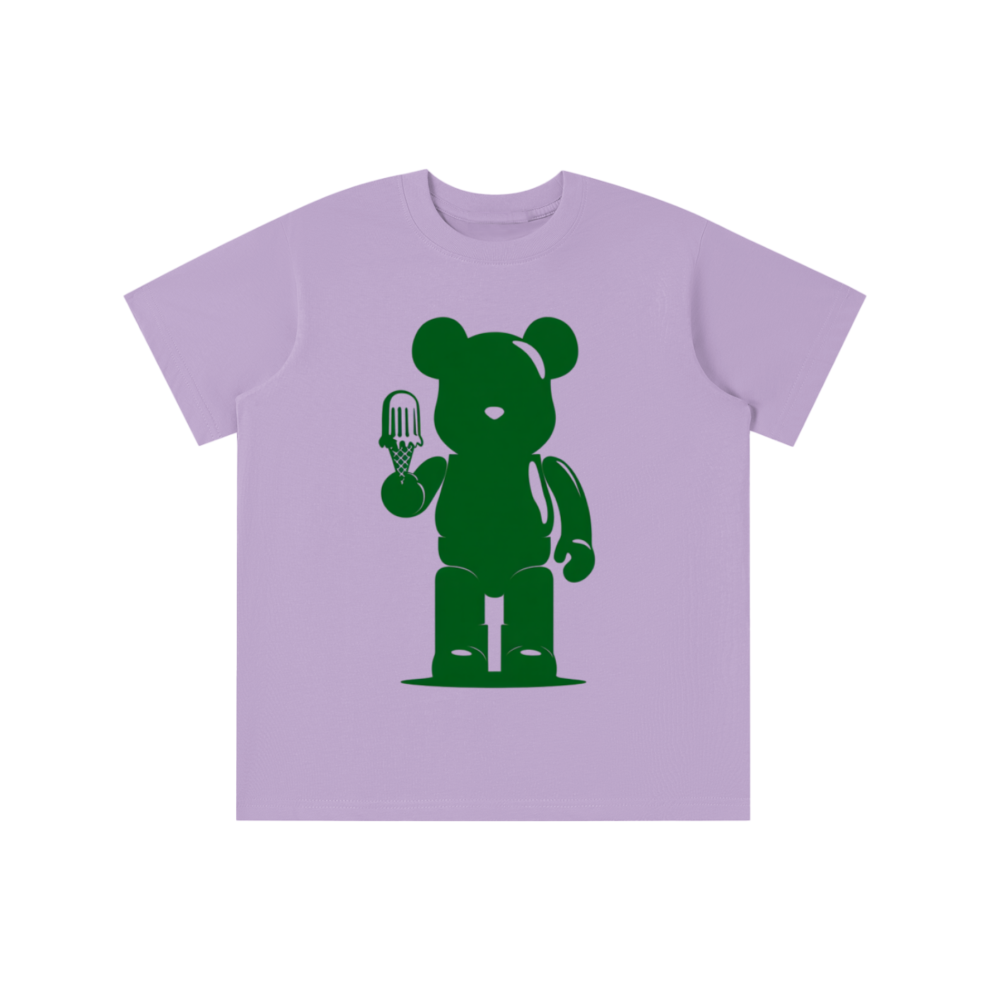 Green Teddy Ice Cream graphic t-shirt featuring playful teddy bear artwork inspired by creativity and fun design.