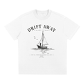White Coastal graphic t-shirt featuring laid-back artwork inspired by ocean breezes, travel, and relaxation.