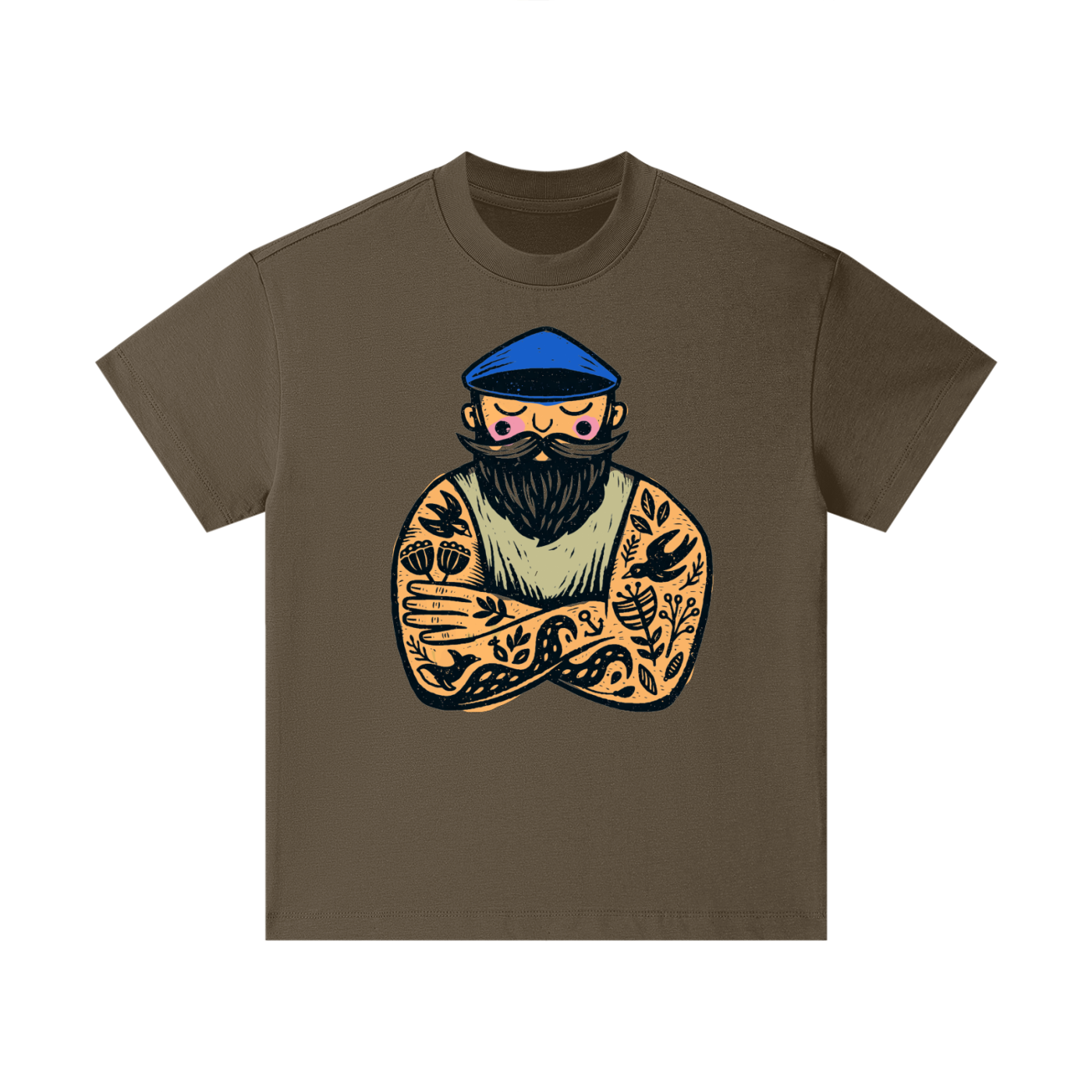Nautical sailor graphic printed on cotton kids t-shirt
