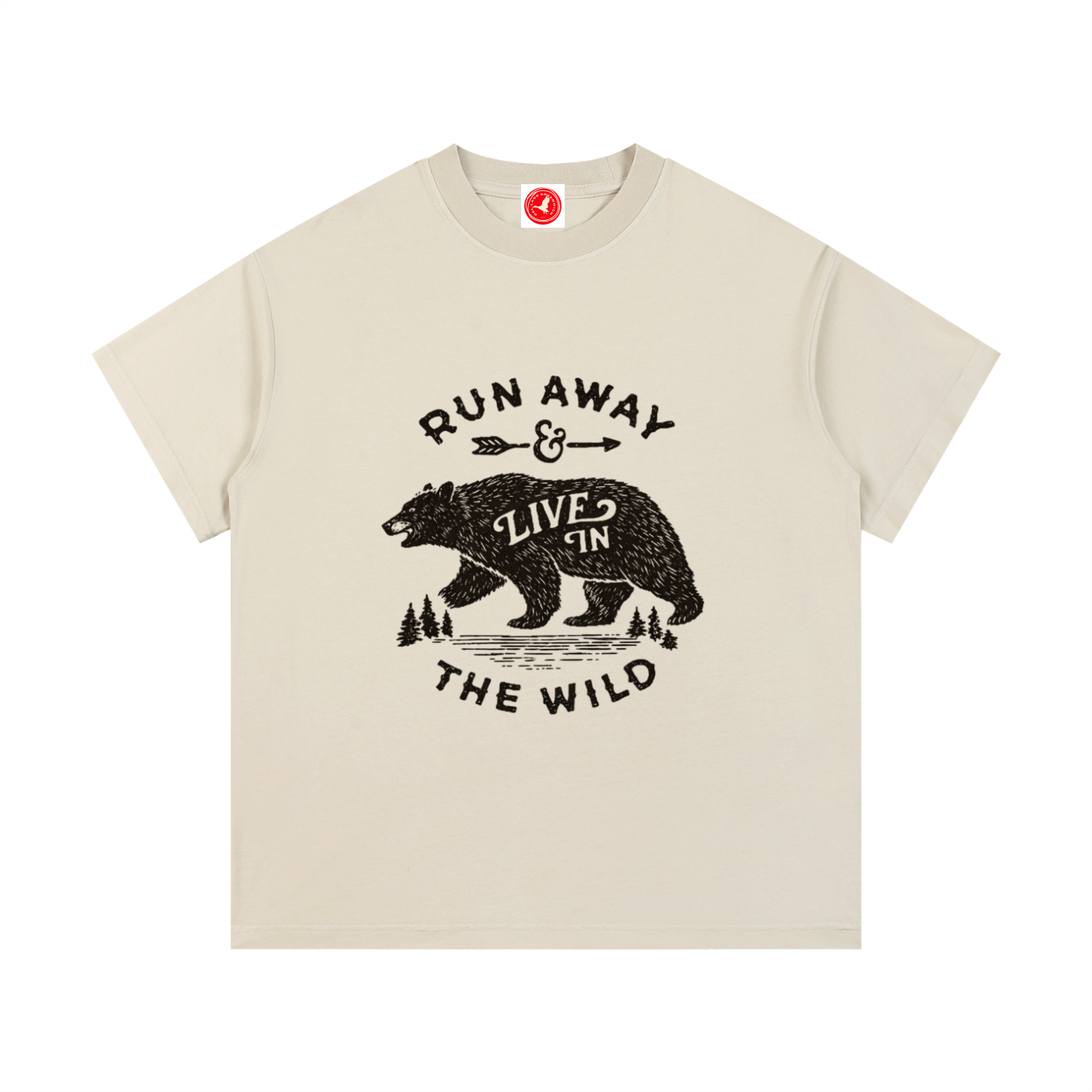 Run Away & Live in the Wild Bear Tee
