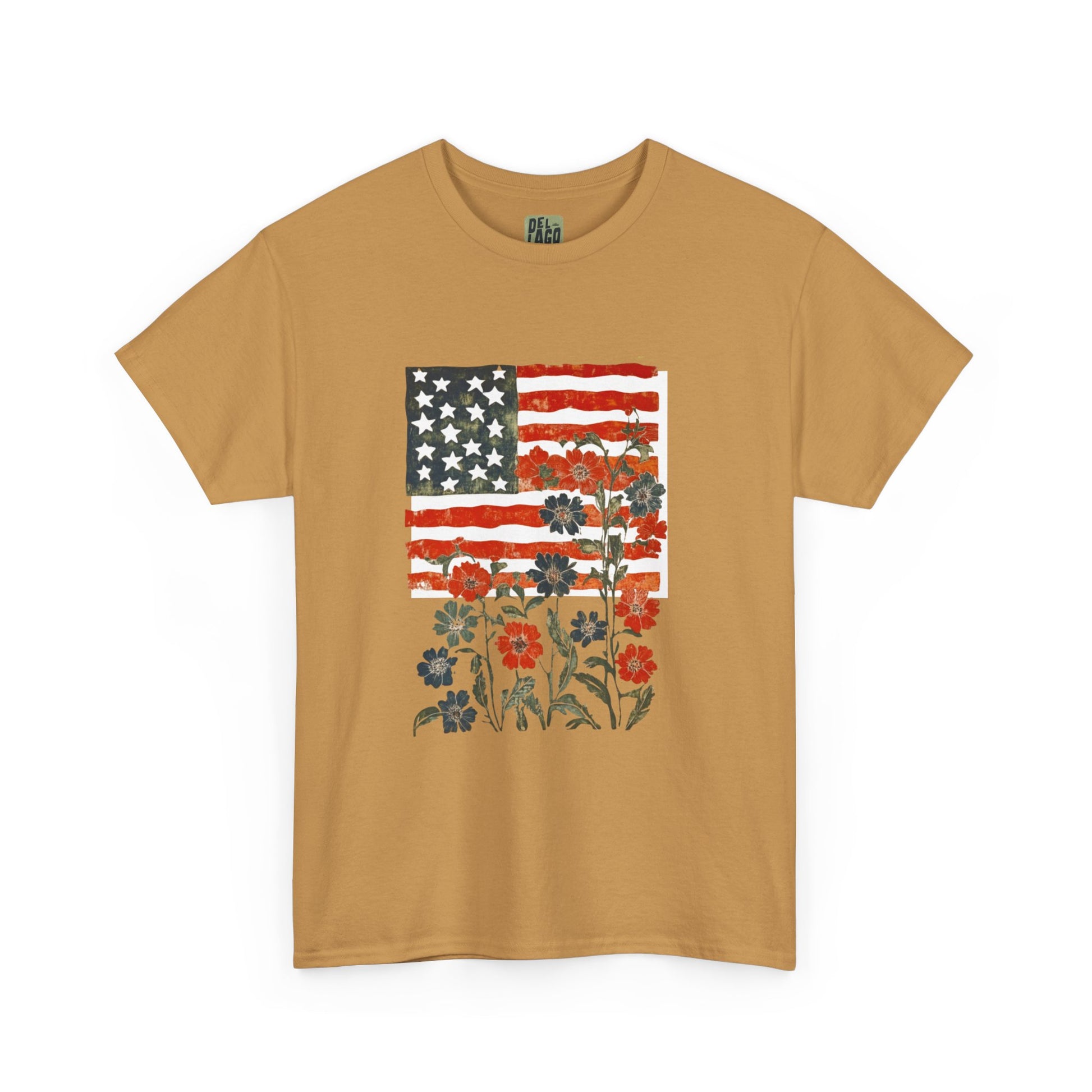 Vintage Floral American Flag Tee image 5
