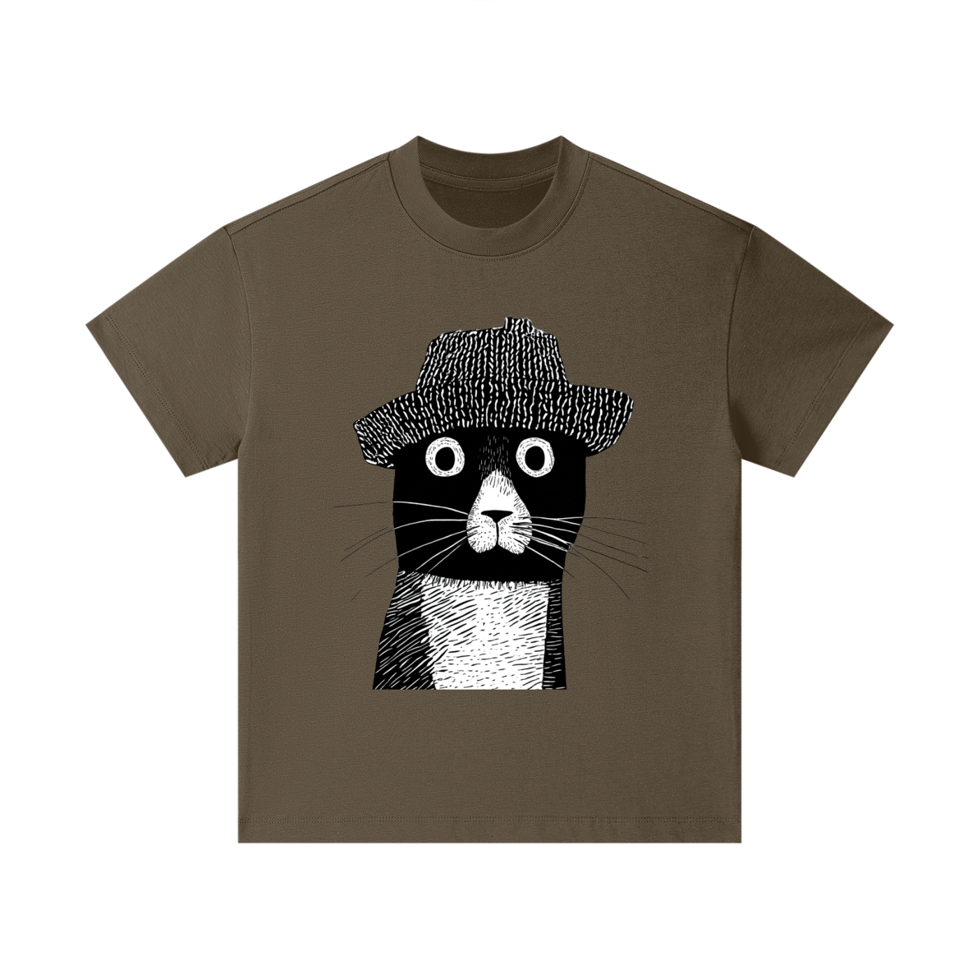 Playful cat graphic printed on cotton kids t-shirt