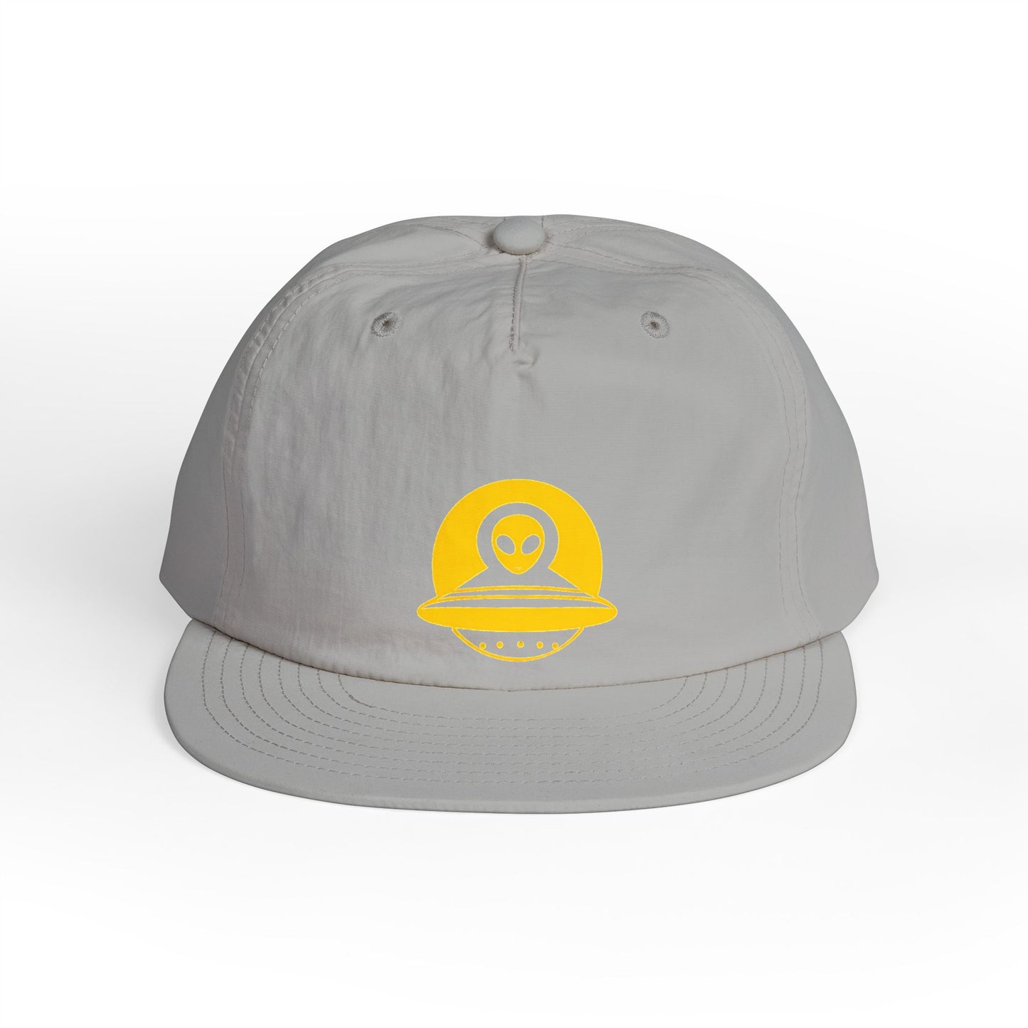 Alien Signal Surf Cap – Retro UFO Graphic Snapback Hat