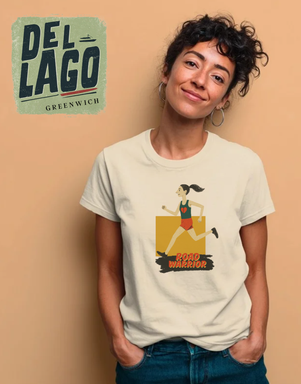 Female "Road Warrior" Unisex Heavy Cotton Tee image 1