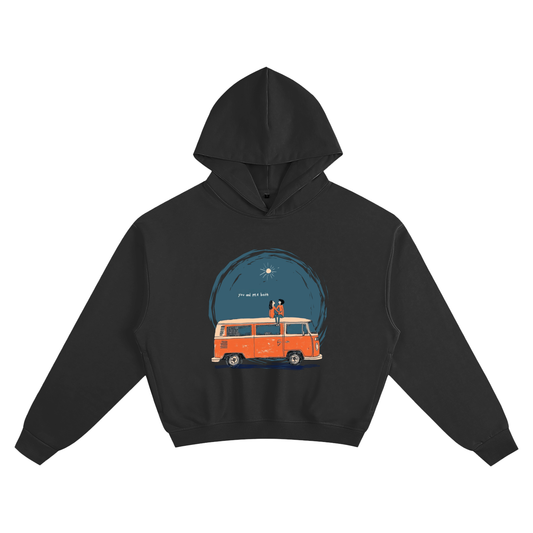 You and Me Both - Unisex Cotton Cropped Hoodie