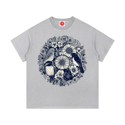Floral Birds Circle Tee