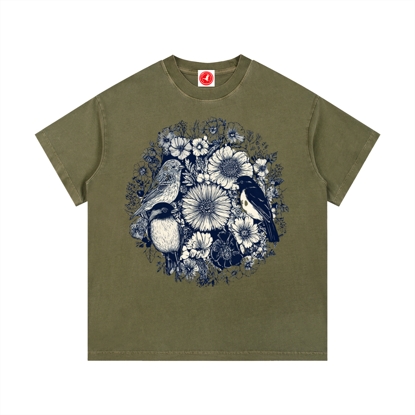 Floral Birds Circle Tee
