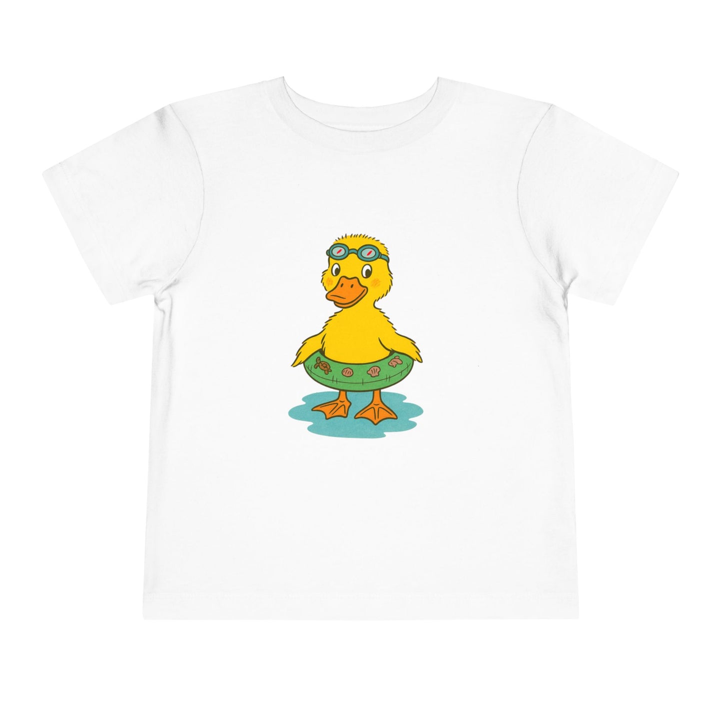 Duck with a floaty and goggles image 0