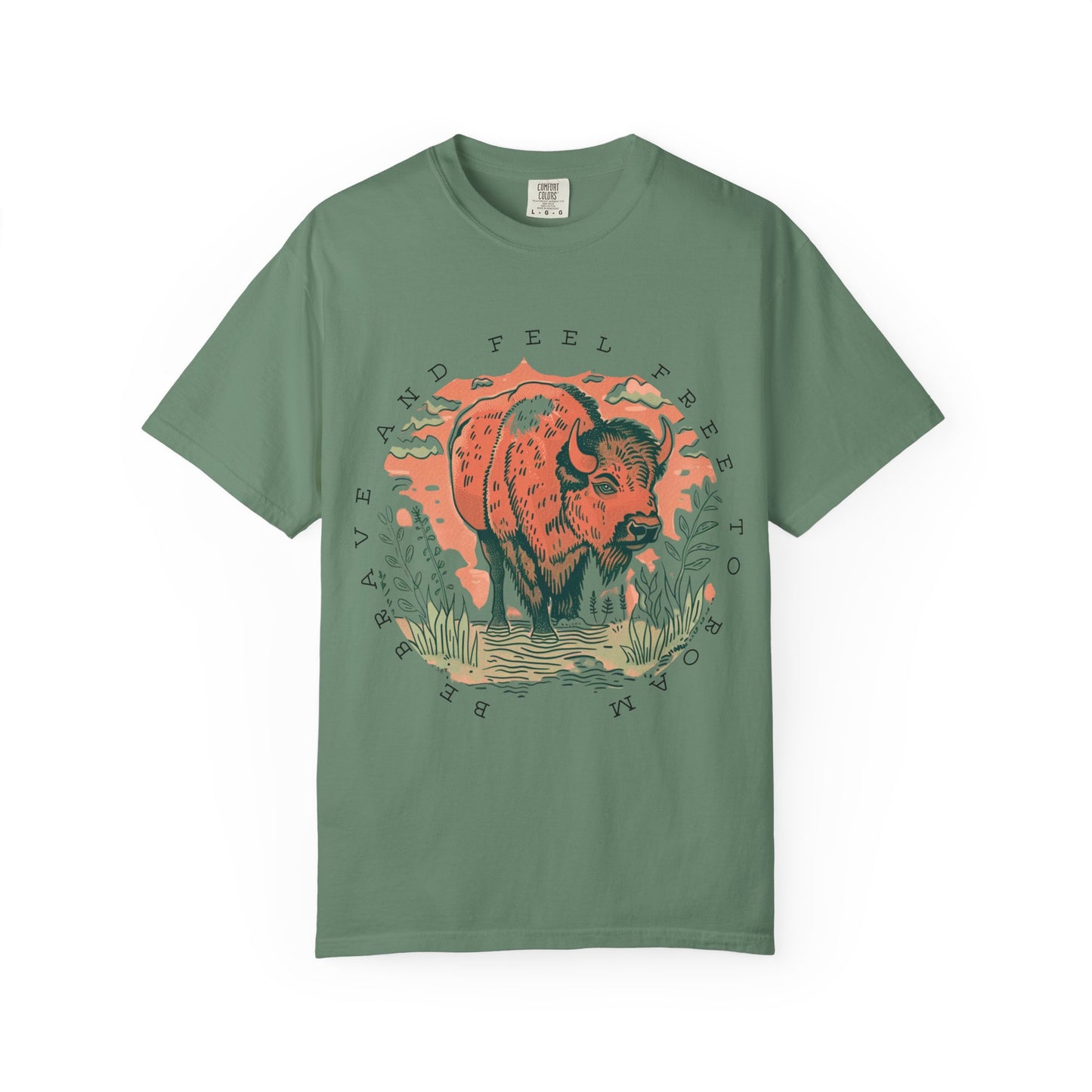 Be Brave Feel Free Buffalo Graphic Tee