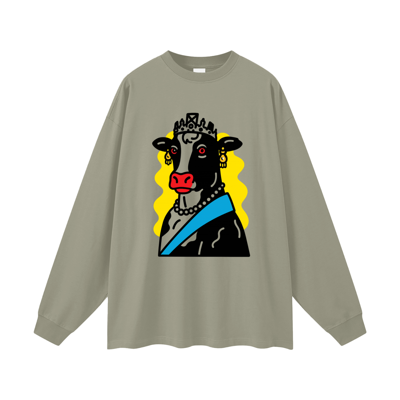Royal Cow - Oversized Unisex Long Sleeve T-Shirt