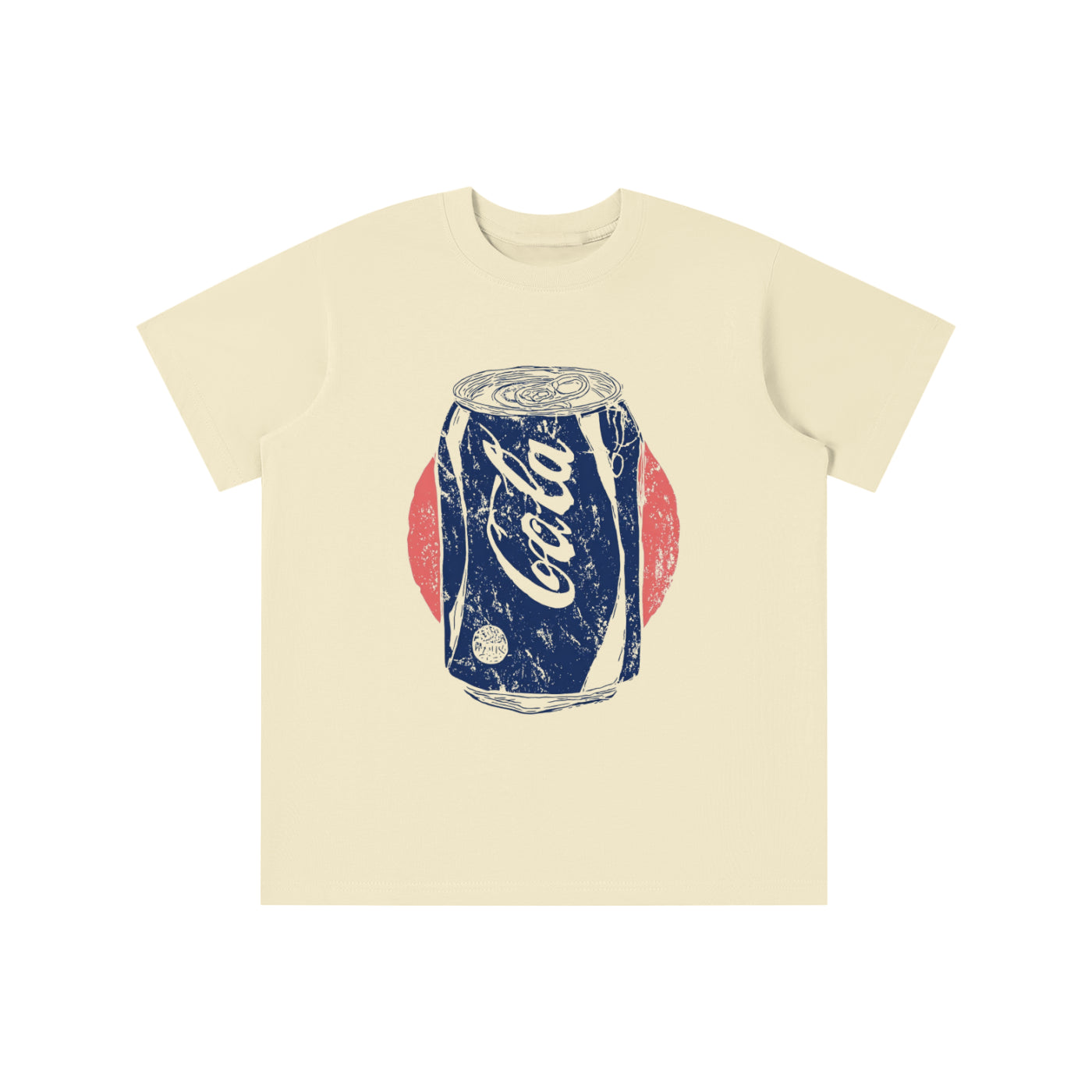 Vintage Cola Can graphic t-shirt featuring retro soda artwork inspired by nostalgic Americana and classic advertising.