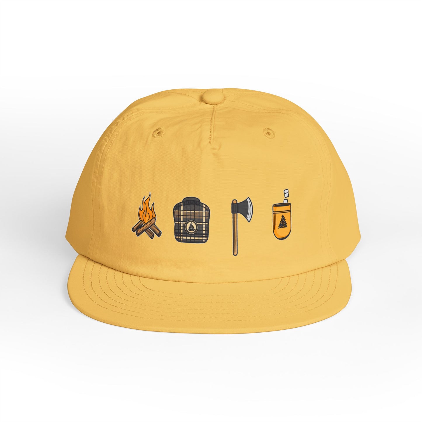 Camping Icons Surf Cap | Del Lago Greenwich Flat Brim Hat