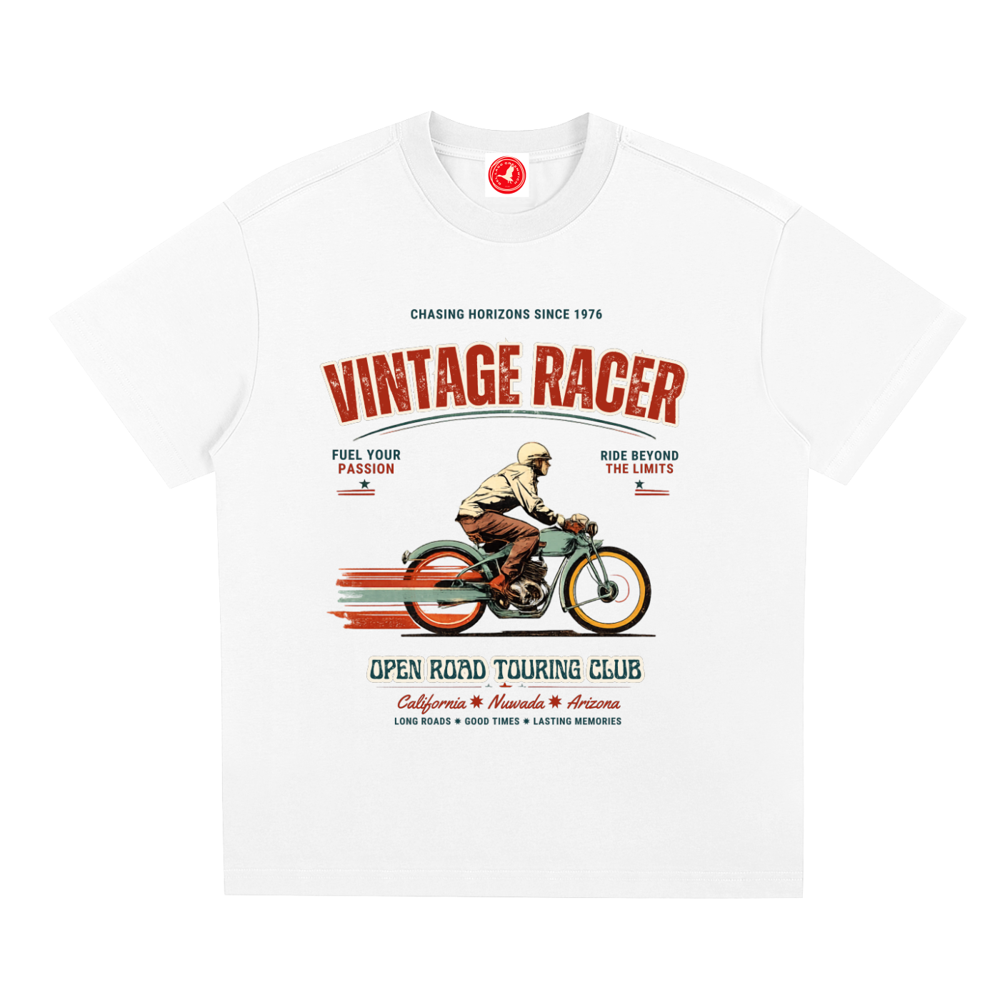 Vintage Racer Tee – Open Road Touring Club Graphic T-Shirt