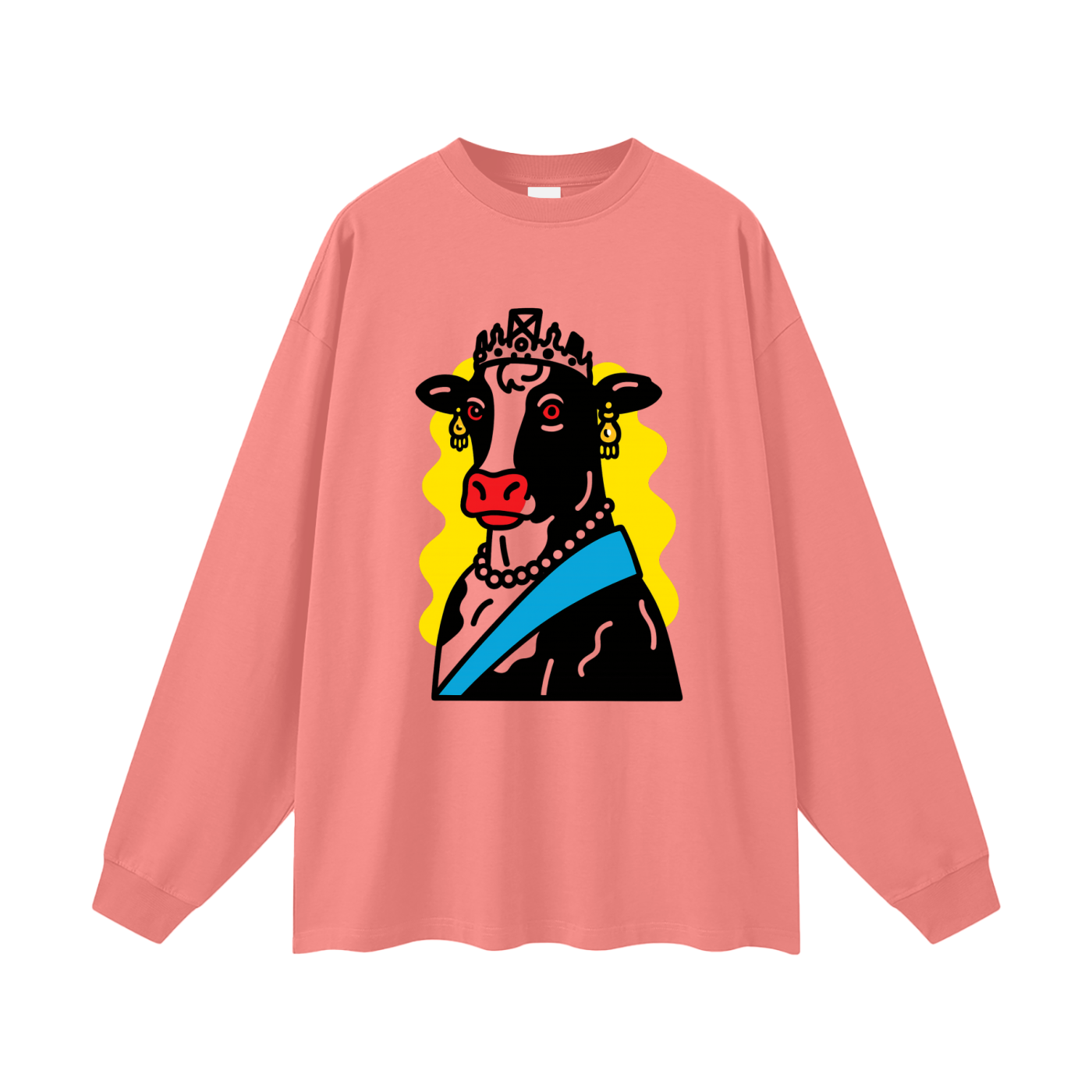 Royal Cow - Oversized Unisex Long Sleeve T-Shirt
