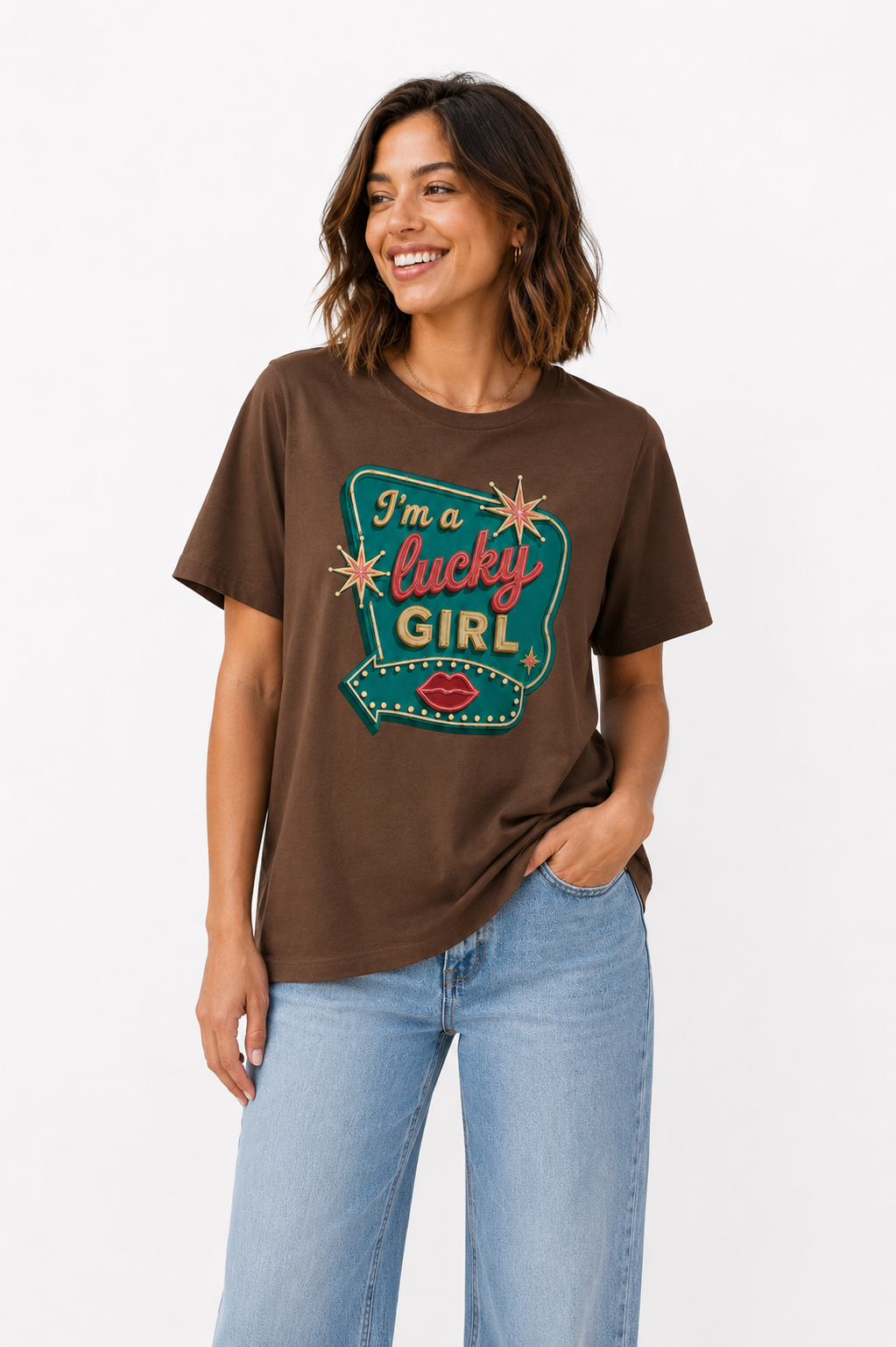 Lucky Girl Oversized  Sonora Tee