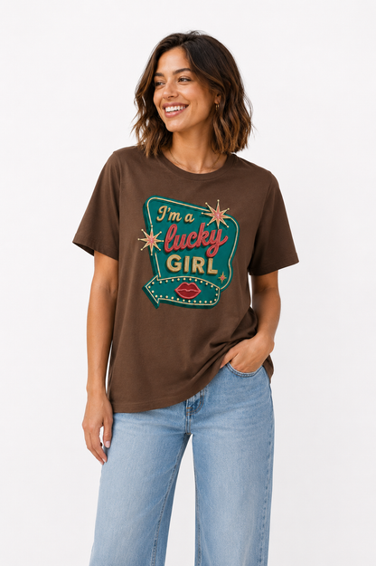 Lucky Girl Oversized  Sonora Tee