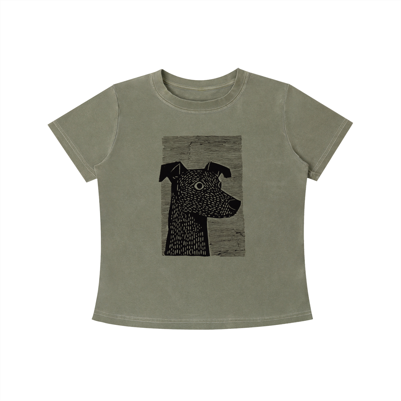 Minimalist Dog Sketch graphic t-shirt featuring hand-drawn dog artwork inspired by pet lovers and simple modern design.