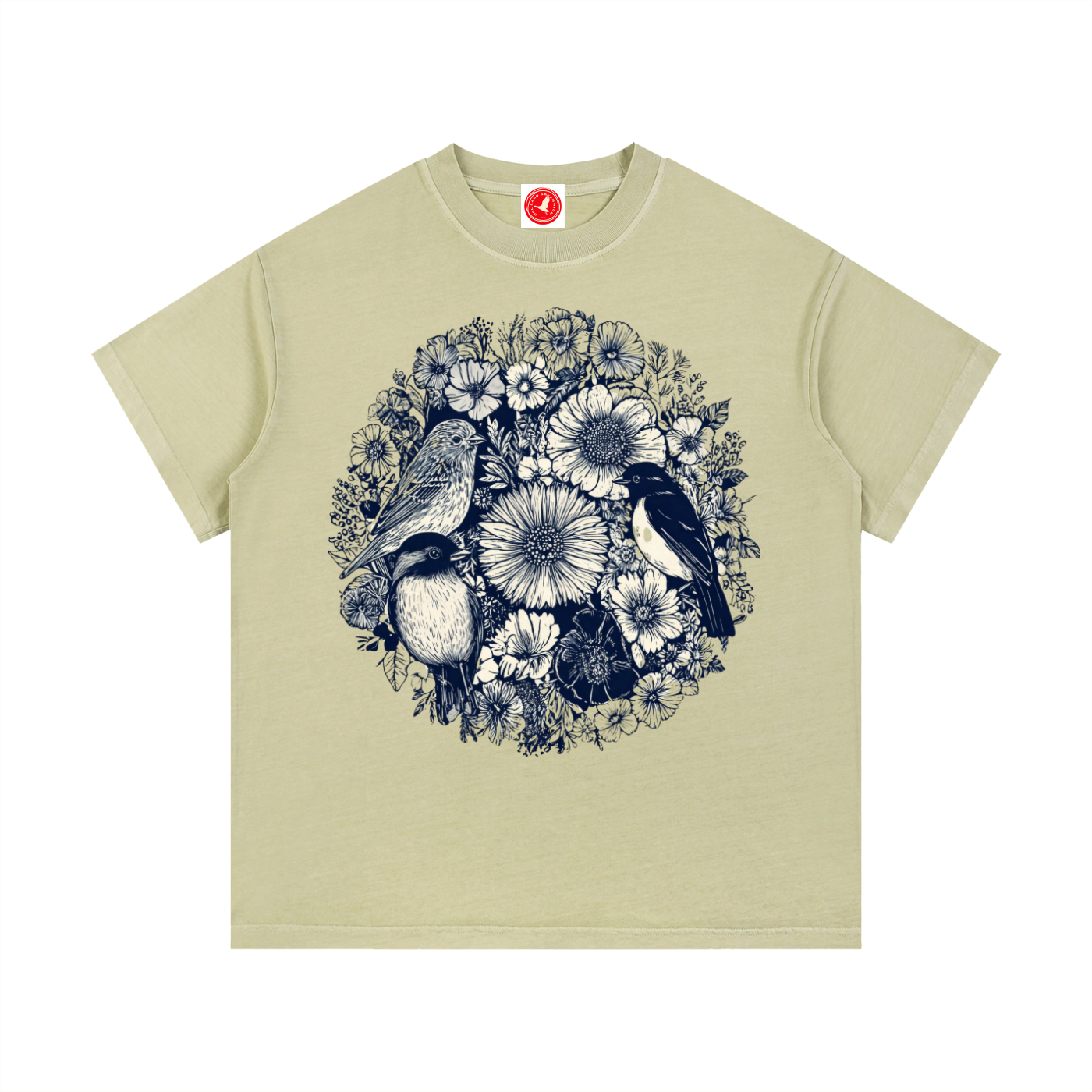 Floral Birds Circle Tee